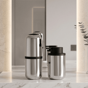 Porta Sabonete Líquido Linha Bold Cromo