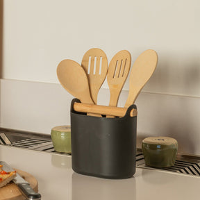 Porta Utensílios com Alça de Bambu Linha Lume