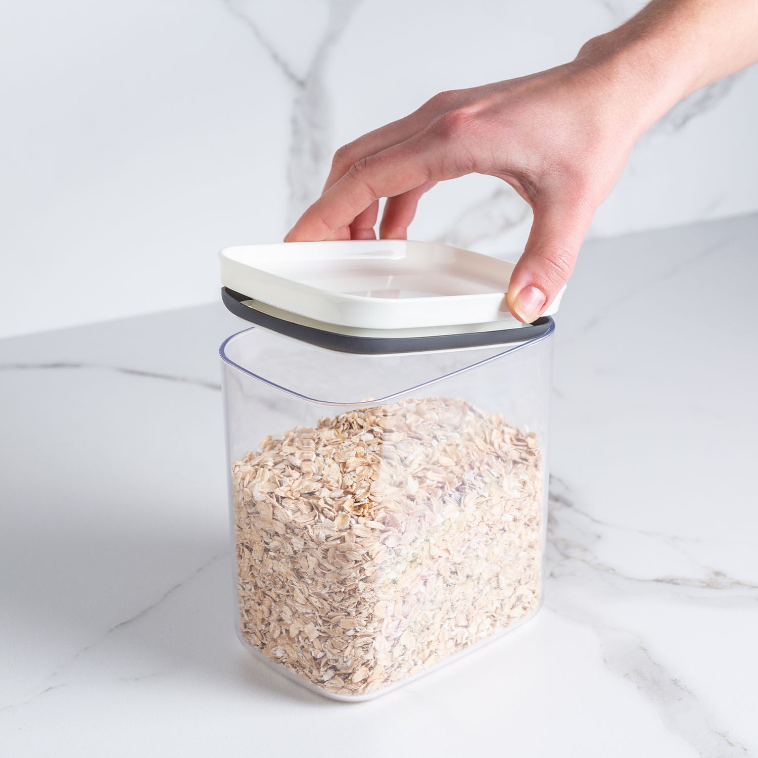 Pote hermético organizador retangular 1,5L Linha Block