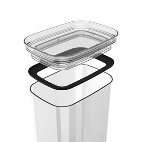 Pote hermético organizador retangular 1,5L Linha Block