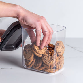 Pote hermético organizador retangular 1,5L Linha Block