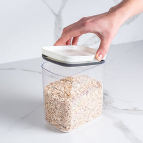 Pote hermético organizador retangular 1,5L Linha Block