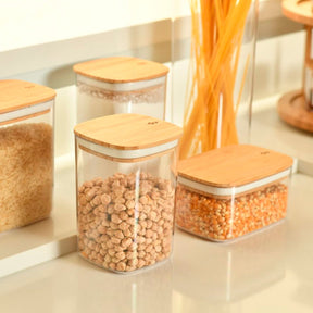 Pote hermético organizador retangular 650ml Linha Keep