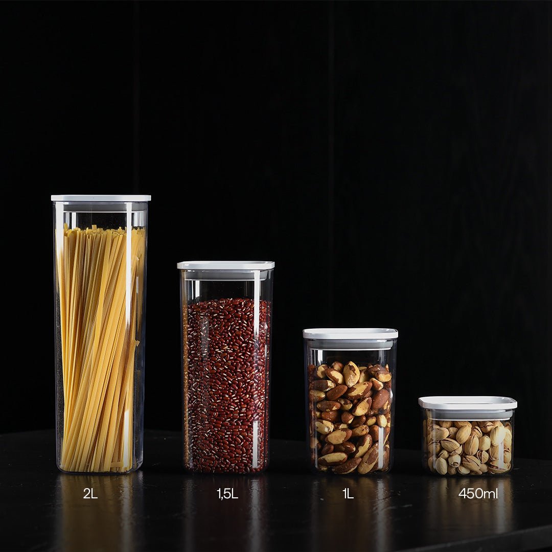 Pote Hermético Quadrado 2L Linha Duo Lock