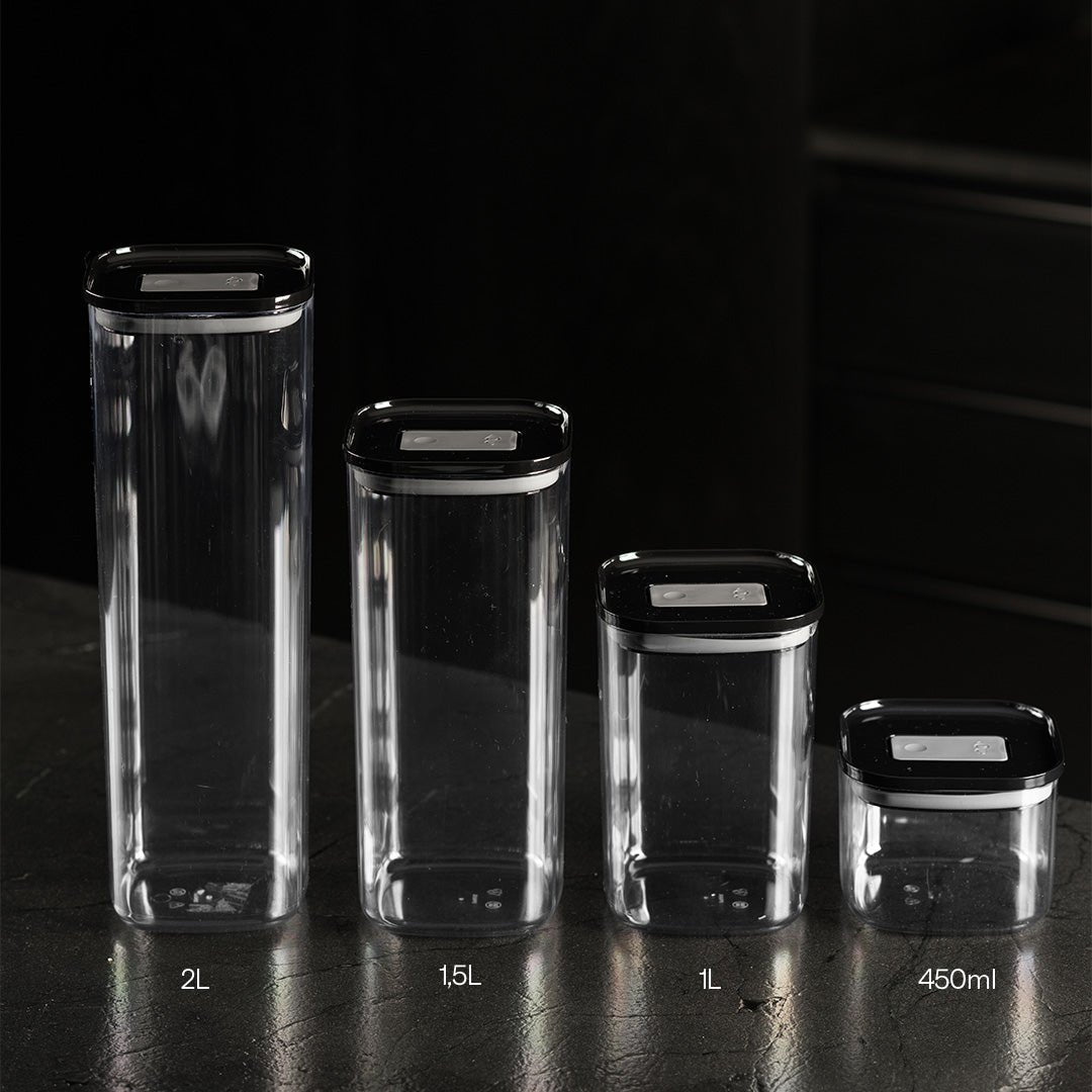 Pote Hermético Quadrado 450ml Linha Duo Lock