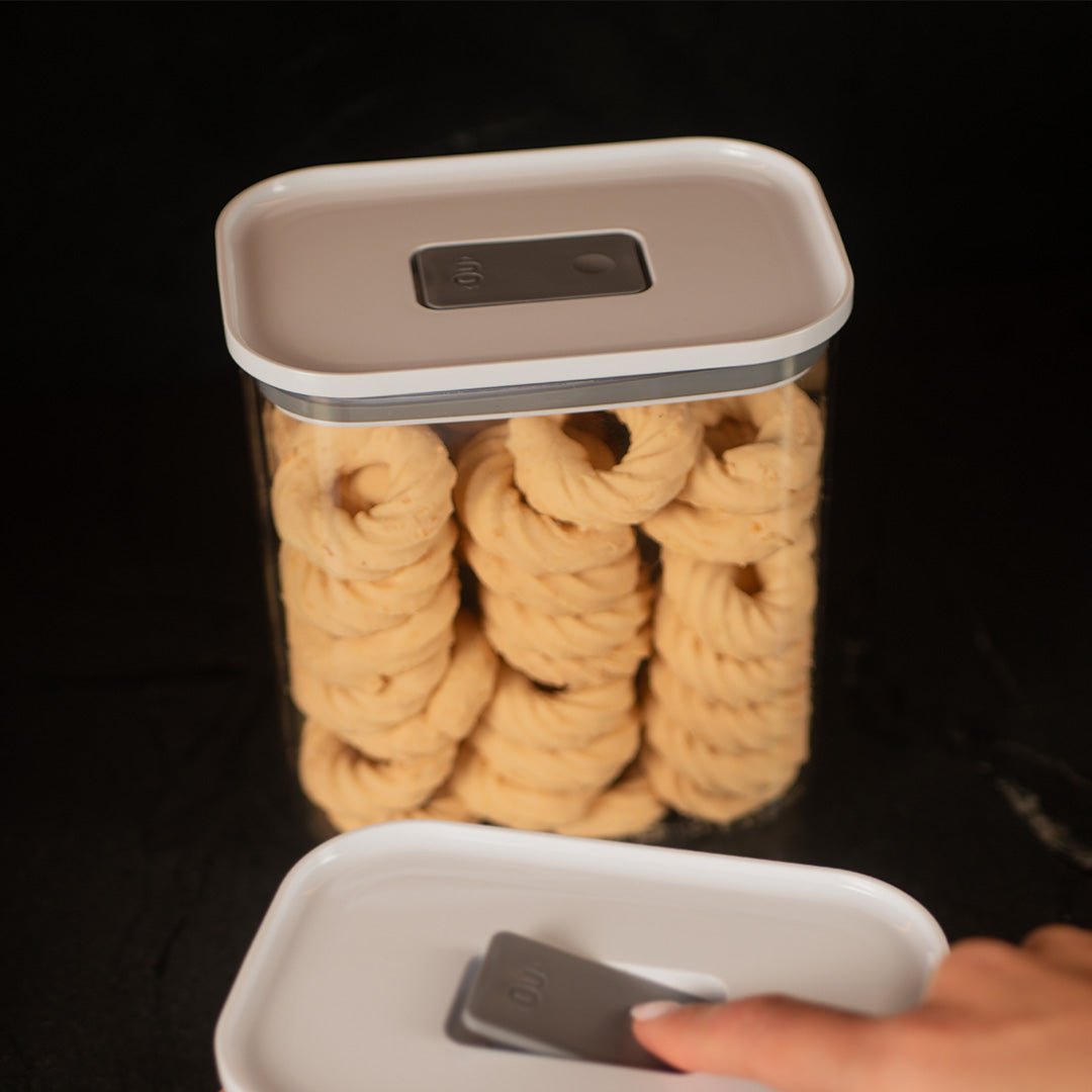 Pote Hermético Retangular 1,5L Linha Duo Lock