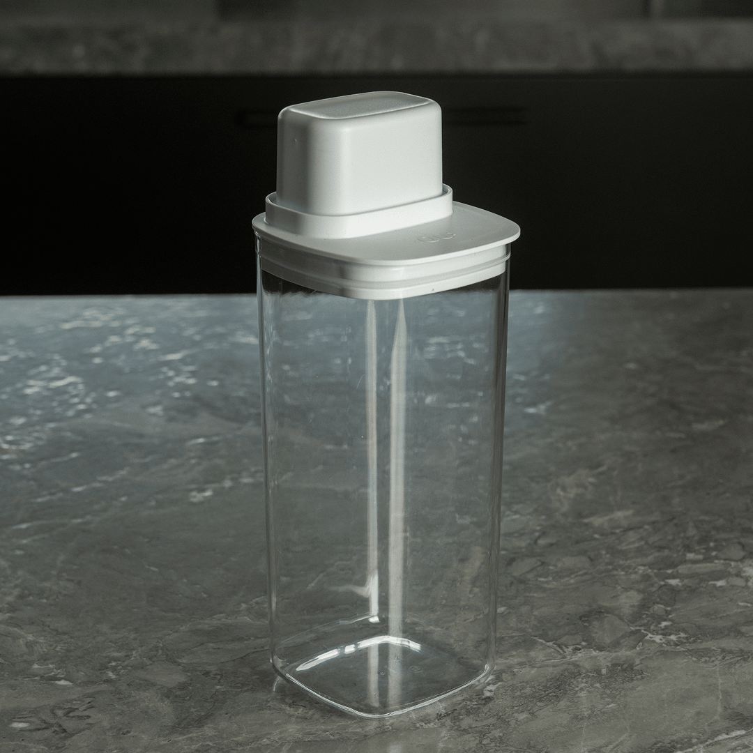 Pote Hermético Para Mantimentos com Medidor Quadrado 1,5L Linha Drop