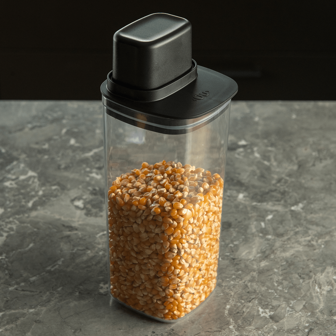 Pote Hermético Para Mantimentos com Medidor Quadrado 1,5L Linha Drop