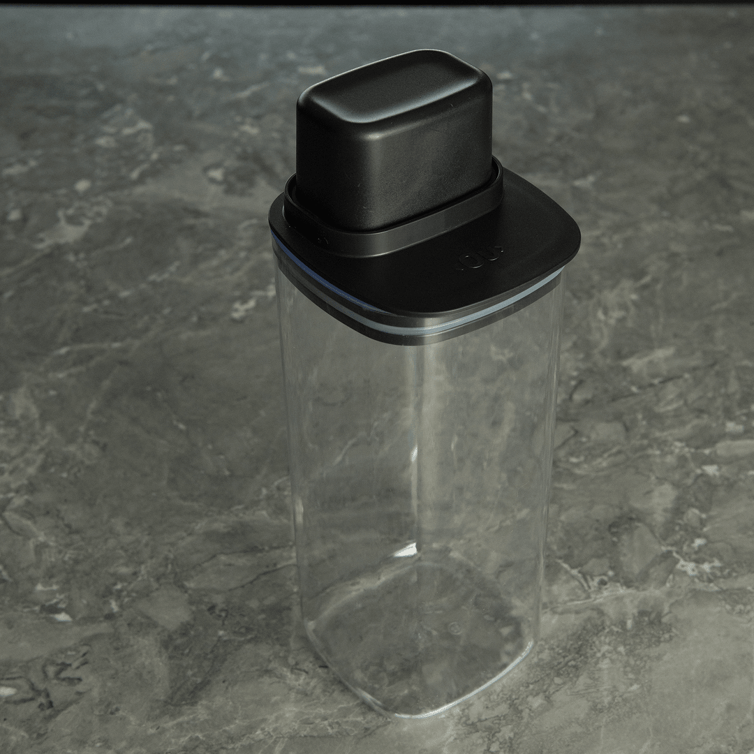Pote Hermético Para Mantimentos com Medidor Quadrado 1,5L Linha Drop