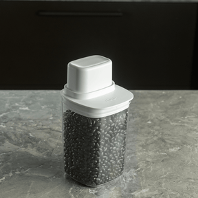 Pote Hermético Para Mantimentos com Medidor Quadrado 1L Linha Drop