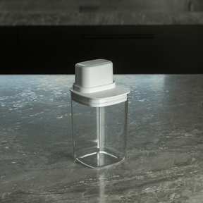 Pote Hermético Para Mantimentos com Medidor Quadrado 1L Linha Drop