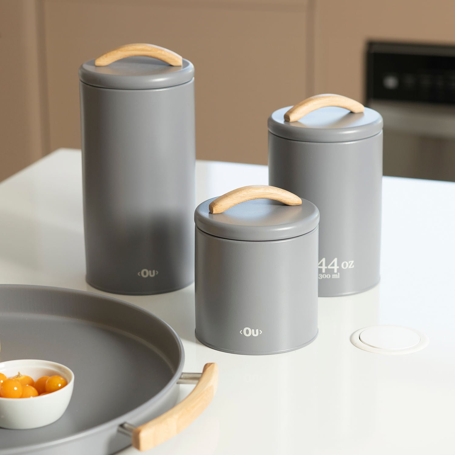 Pote mantimentos em Metal 800ml Linha Sense