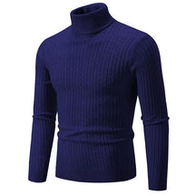 Suéter Masculino de Gola Alta em Malha Quente – Pulôver Casual de Inverno
