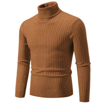 Suéter Masculino de Gola Alta em Malha Quente – Pulôver Casual de Inverno