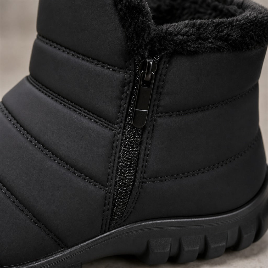 Tênis Masculino Bota de Neve com Zíper - Impermeável, Antiderrapante e Quente para Inverno